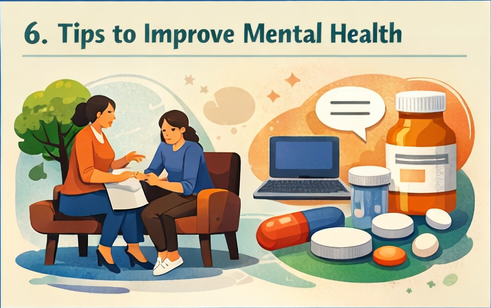 therapist talking to patient in therapy session alongside mental health medication treatment options